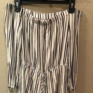 Off the shoulder, long sleeve romper